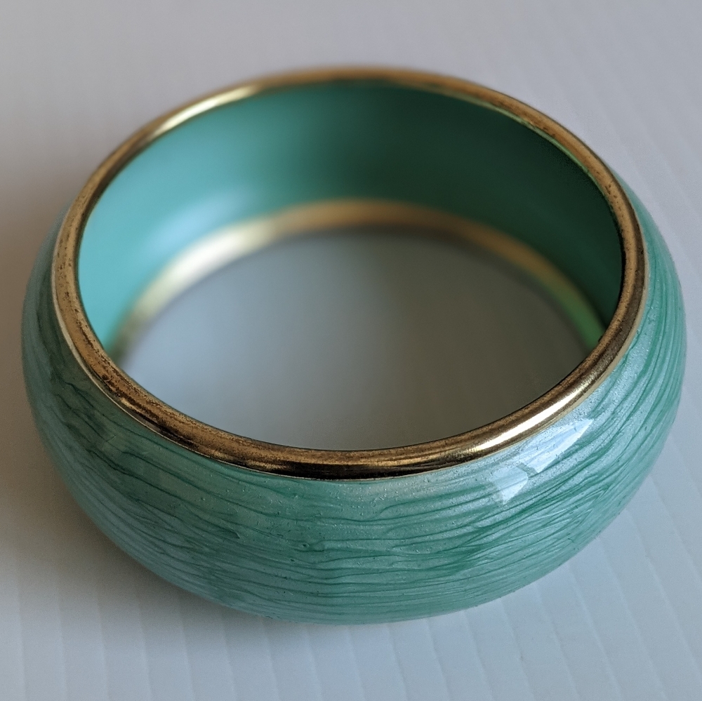 Teal Chunky Bangle Bracelet